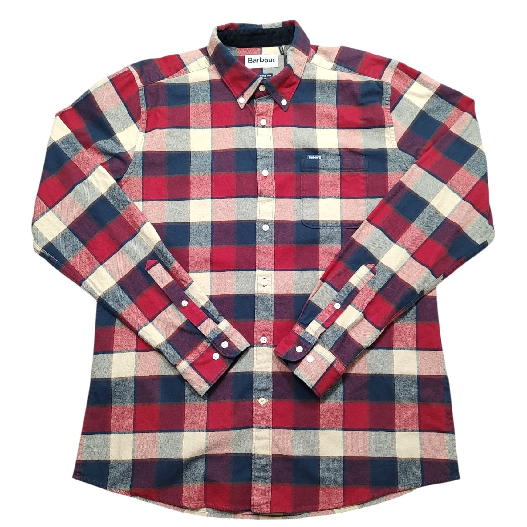 Barbour Barbour Shirt Tailored Fit Button-Down Barbour Tailored Fit Flannel Shirt Mens M Red Plaid Outdoor Size US M / EU 48-50 / 2 - 2 Thumbnail