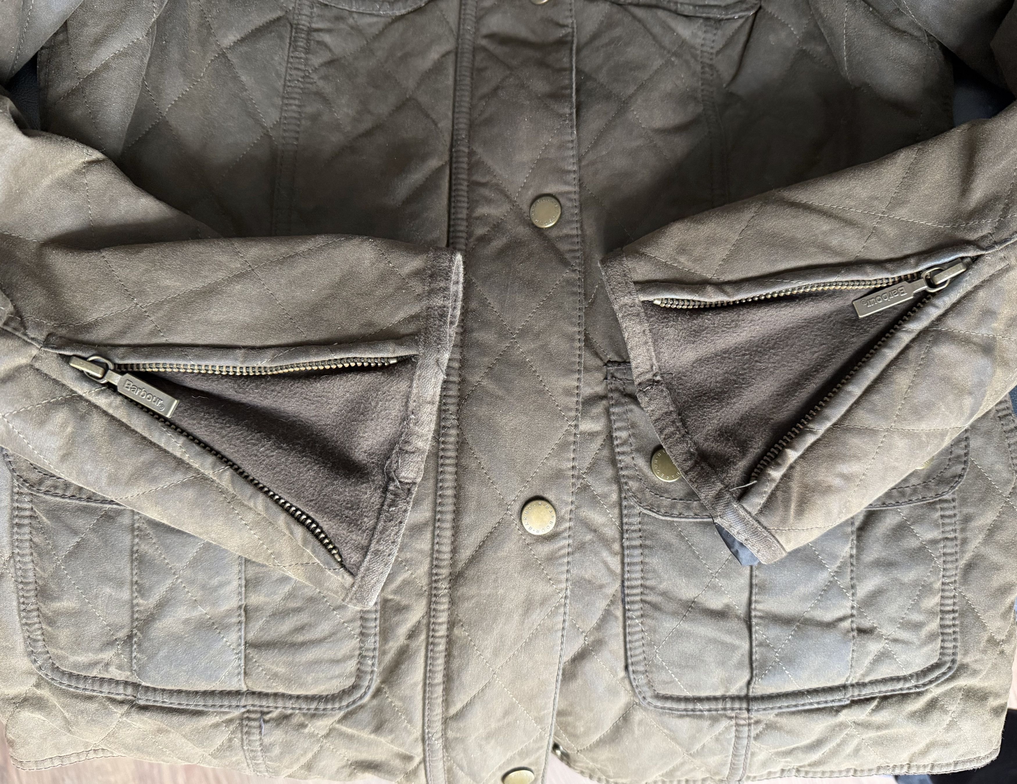 Barbour BARBOUR Quilted Utility Wax Womens Jacket Olive Waxed Cotton Size M / US 6-8 / IT 42-44 - 18 Thumbnail
