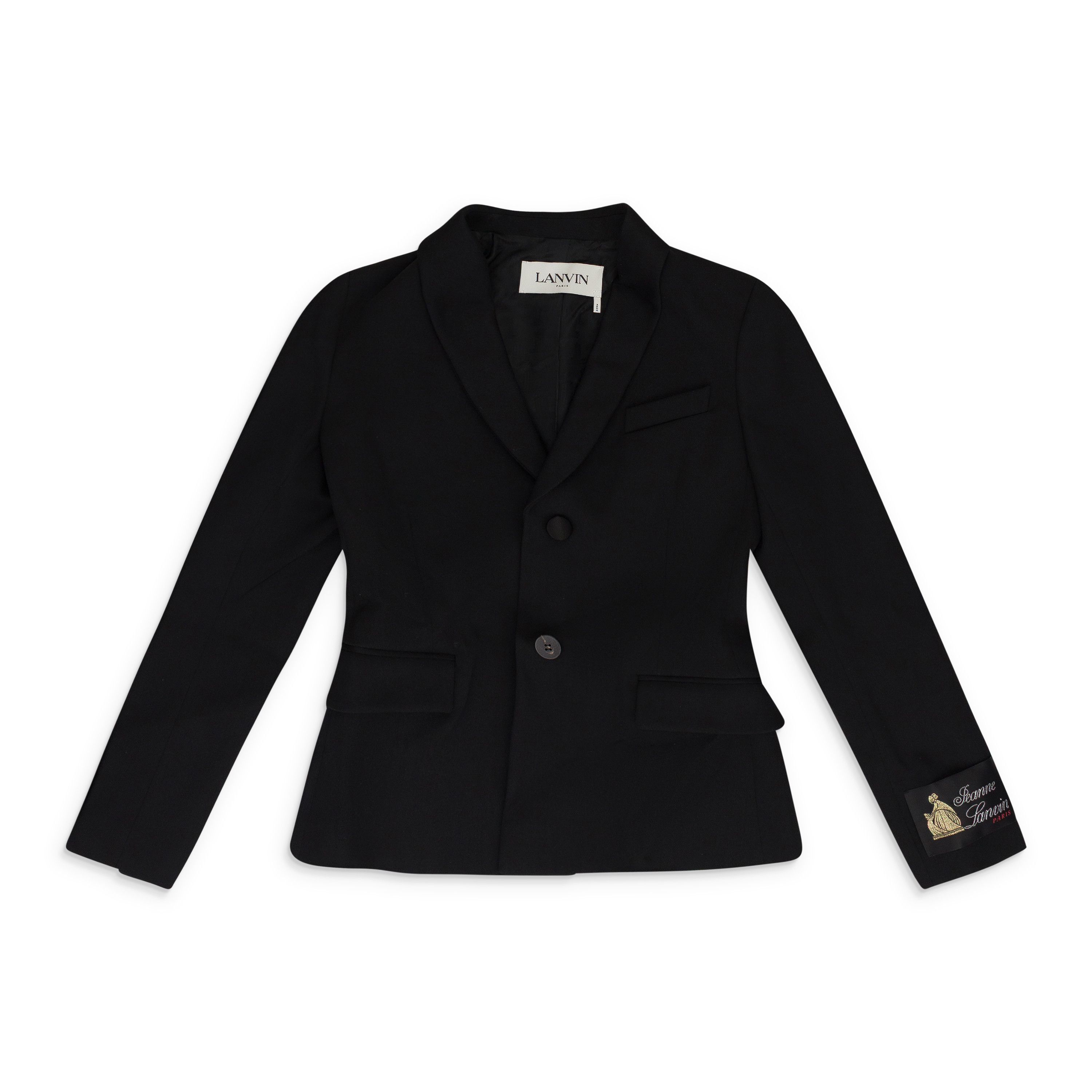 Lanvin BLACK TUXEDO TAILORED BLAZER SIZE 38