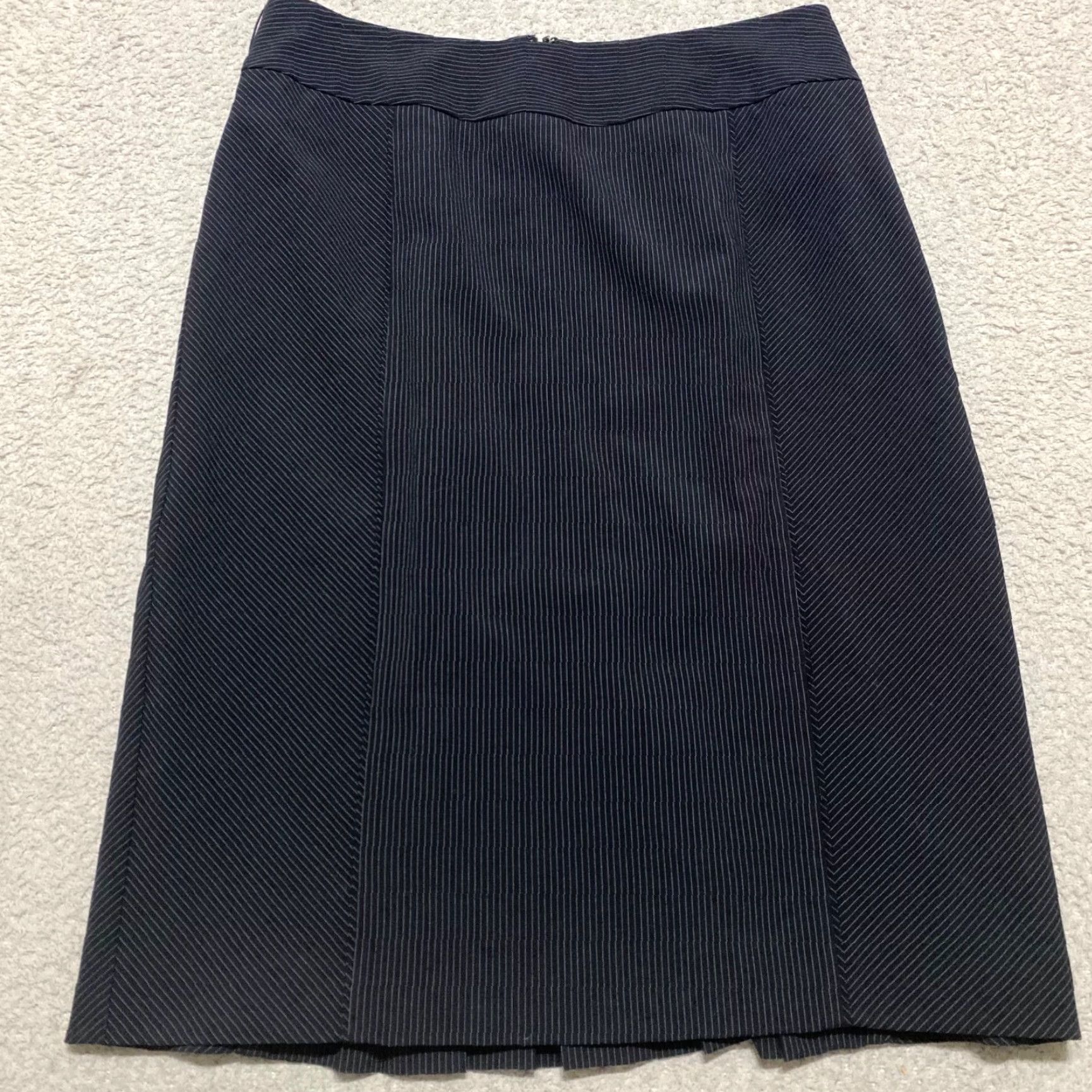 Apt. 9 Apt. 9 Skirt Black Striped Pencil Straight Office Business Lined Womens Size 6 Size 28" / US 6 / IT 42 - 2 Thumbnail