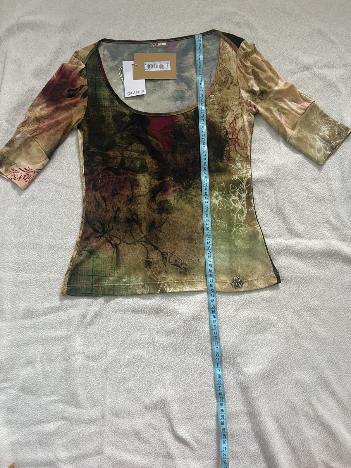 John Galliano Pristine JOHN GALLIANO "Serafino" Archival Print Top – Early Size M / US 6-8 / IT 42-44 - 12 Thumbnail