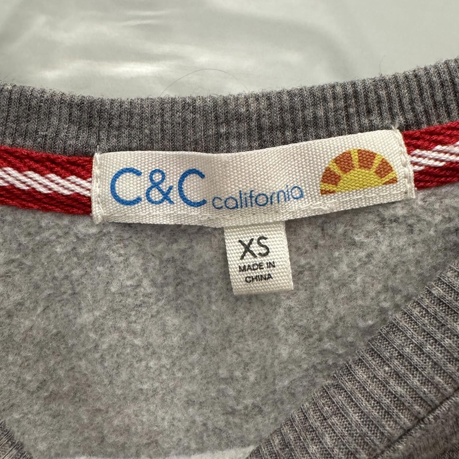 Other C&C California Women's Gray Sweatshirt XS Size XS / US 0-2 / IT 36-38 - 2 Thumbnail