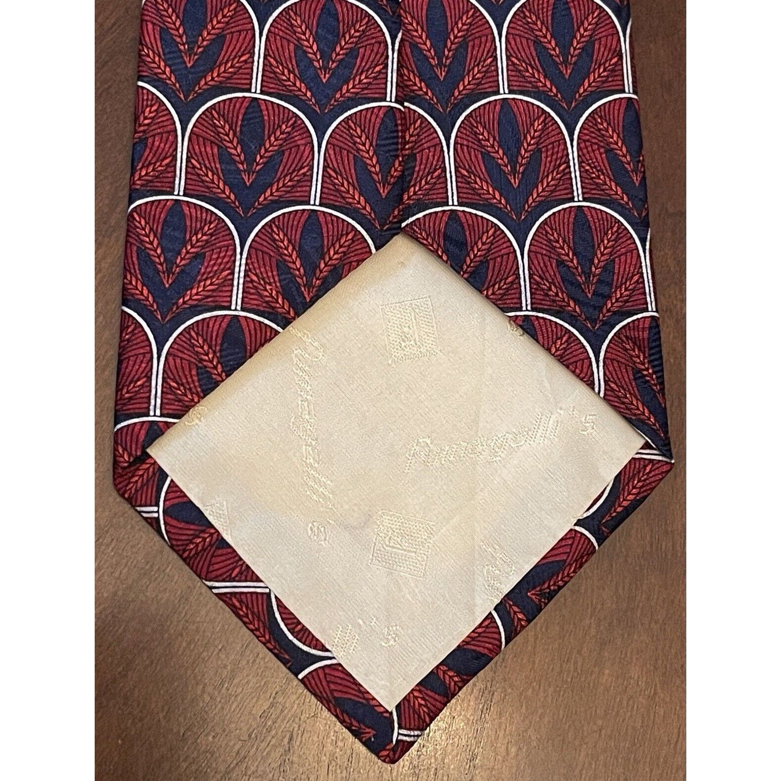 & Other Stories Fumagalli’s Red Blue 100% Silk Men’s Neck Tie Made In Spain Size ONE SIZE - 2 Thumbnail