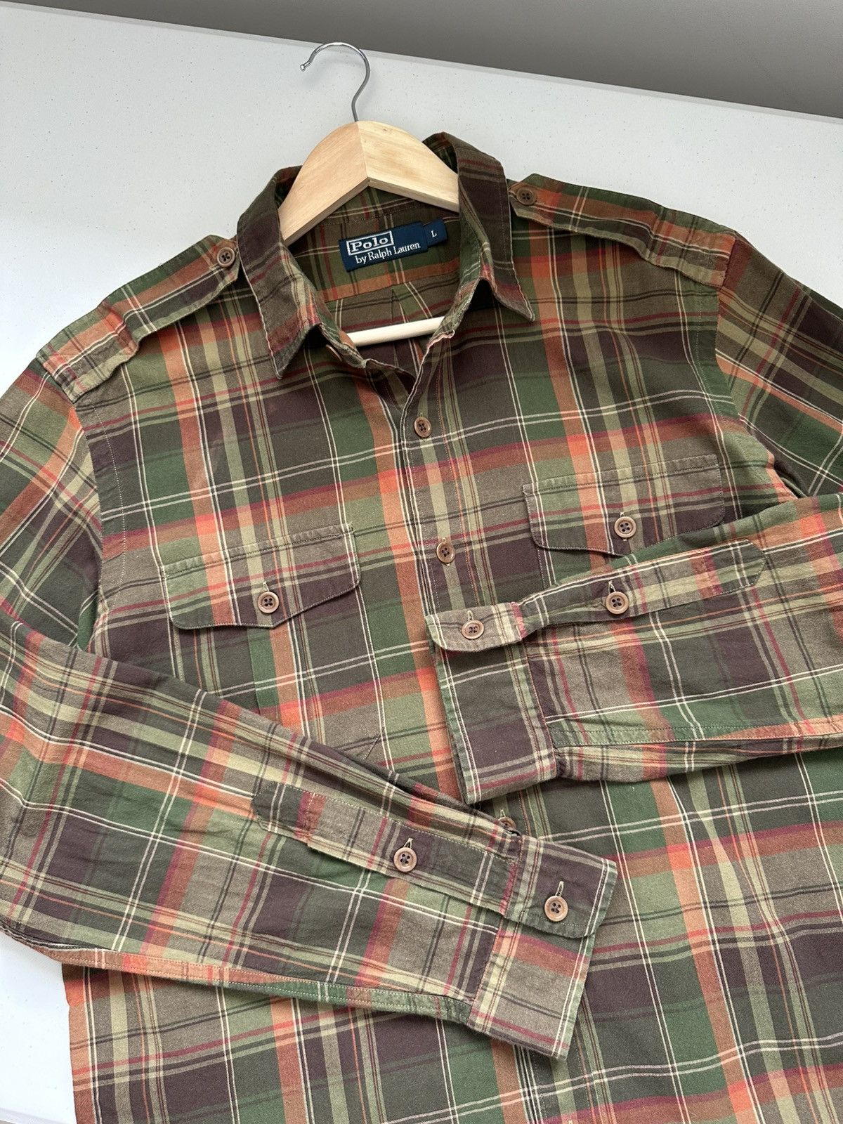 Polo Ralph Lauren × Vintage Vintage Y2k Polo Ralph Lauren Check Button Up Shirt Size US L / EU 52-54 / 3 - 6 Thumbnail