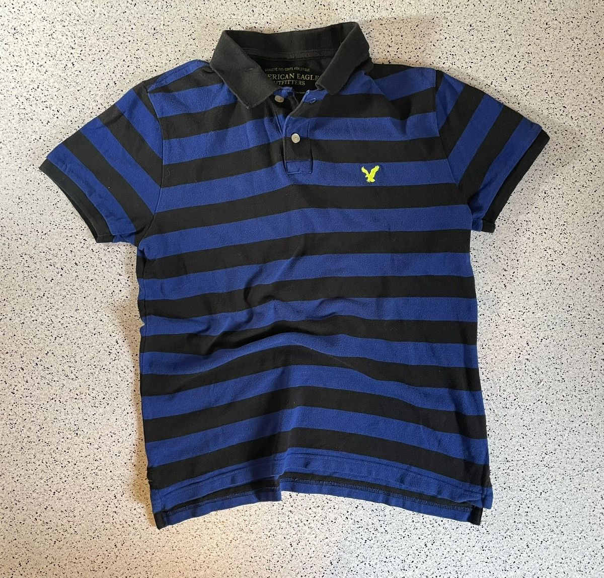 American Eagle Outfitters American Eagle Striped Polo Shirt – Blue Black – Size Large Size US L / EU 52-54 / 3 - 3 Thumbnail