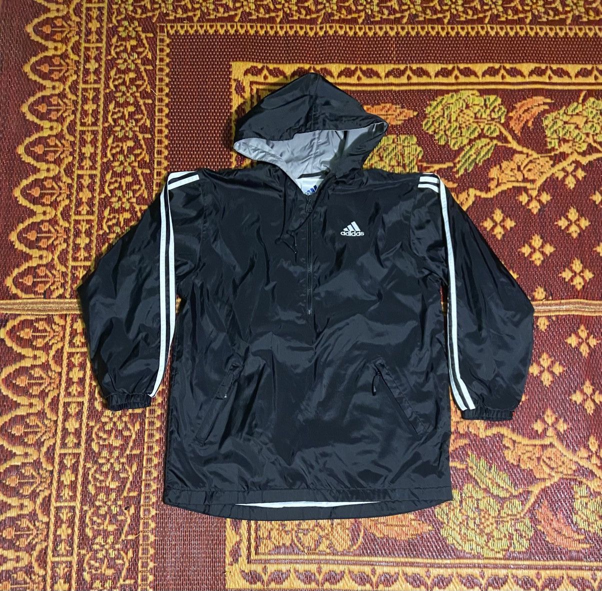 Adidas Vintage Adidas Hooded Windbreaker Jacket Size US L / EU 52-54 / 3 - 2 Thumbnail