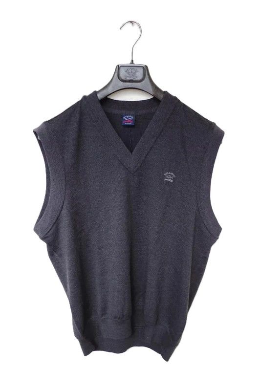 Paul & Shark RRP700€ PAUL&SHARK sz L Vest New Virgin Wool Knitted Size US L / EU 52-54 / 3 - 7 Thumbnail