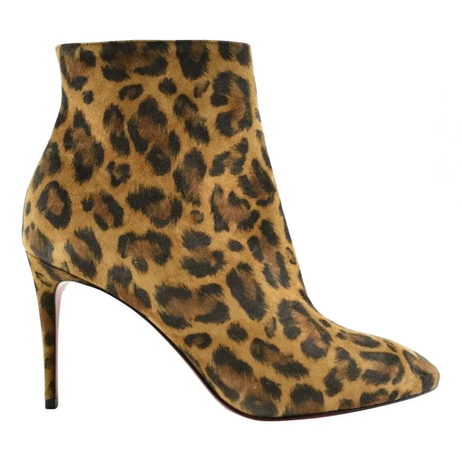 Christian Louboutin Christian Louboutin Eloise Booty 85 Black Brown Leopard Size US 6 / IT 36 - 1 Thumbnail