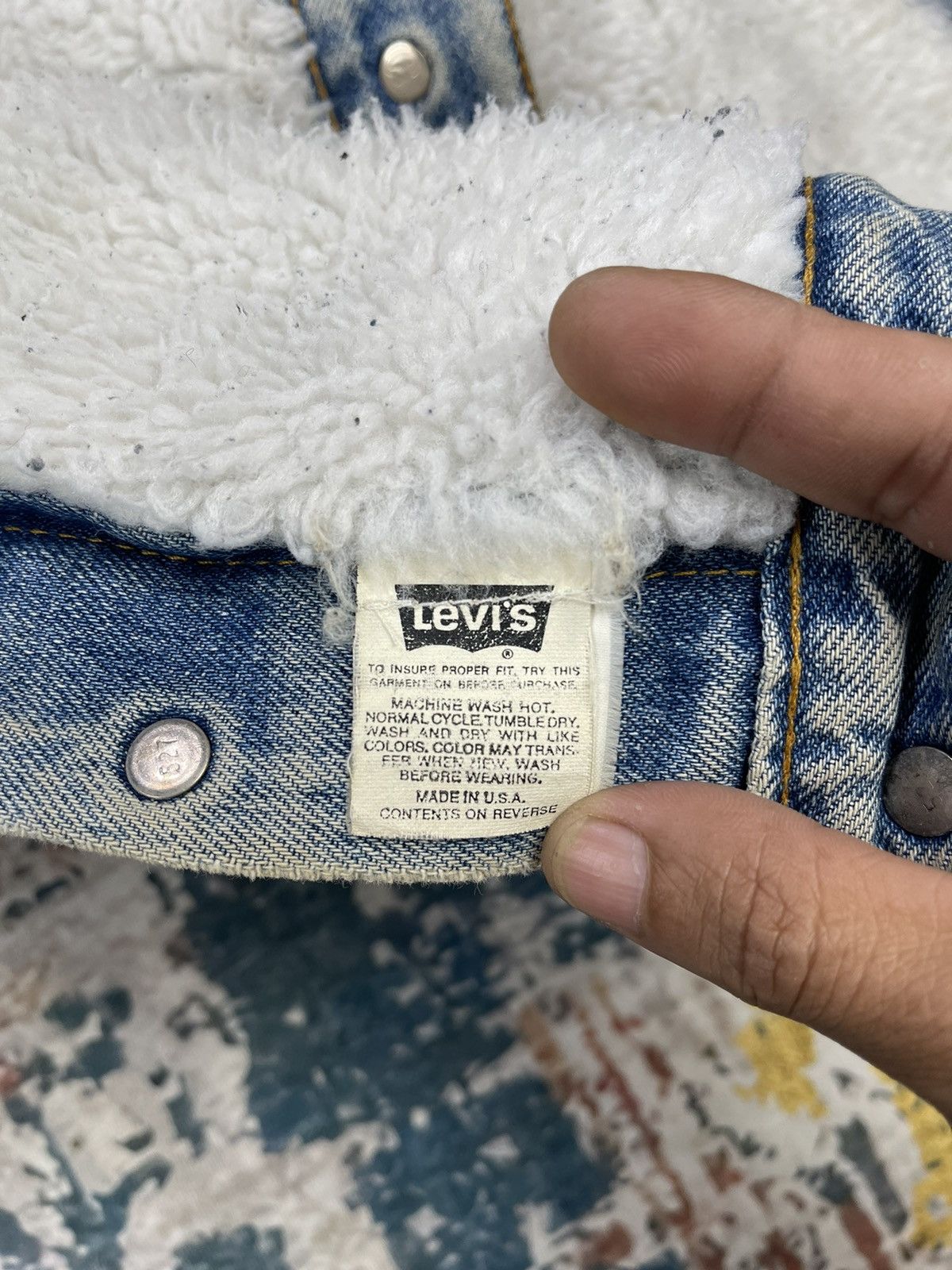 Levi's Vtg Levis Sherpa Lining Denim Trucker Jackets Size US L / EU 52-54 / 3 - 14 Thumbnail