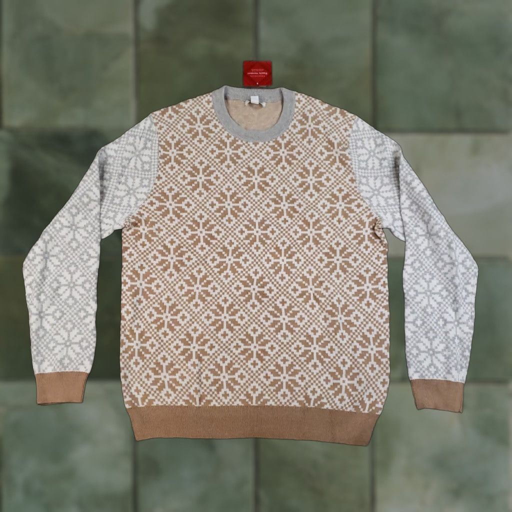 Charter Club Charter Club Sweater Mens Large Fair Isle Crewneck Holiday Snowflake Pullover Size US L / EU 52-54 / 3 - 1 Thumbnail