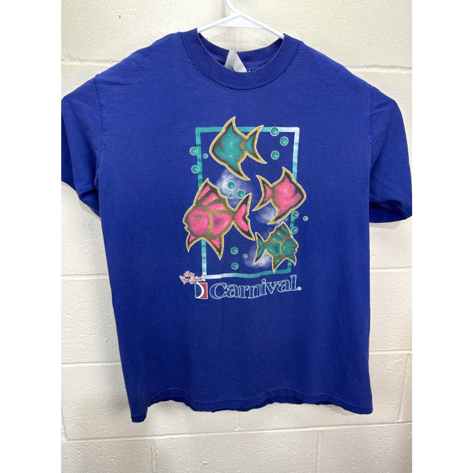 Vintage VINTAGE Carnival Cruise T-Shirt Men XL Cotton Graphic Print 90s Fish Beach Summer Size US XL / EU 56 / 4 - 2 Thumbnail