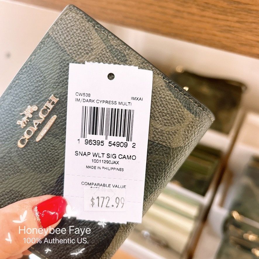 Coach Snap Wallet In Signature Camo Print CW538 Size ONE SIZE - 5 Thumbnail