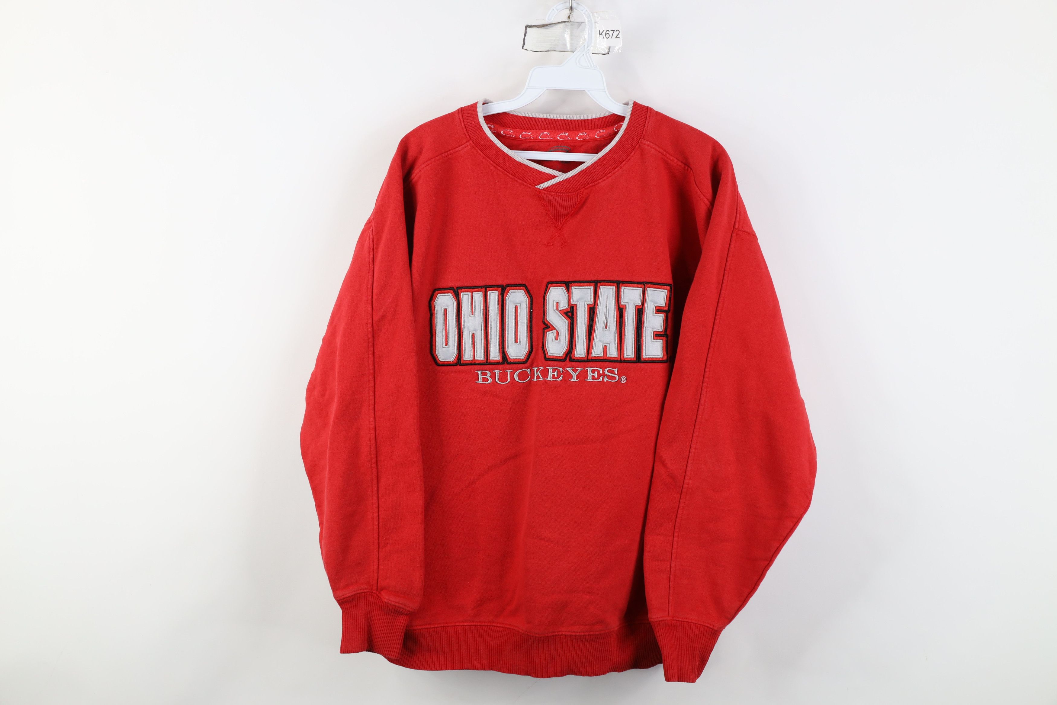 Vintage Vintage 90s Y2K Ohio State University Sweatshirt Red Size US L / EU 52-54 / 3 - 1 Thumbnail