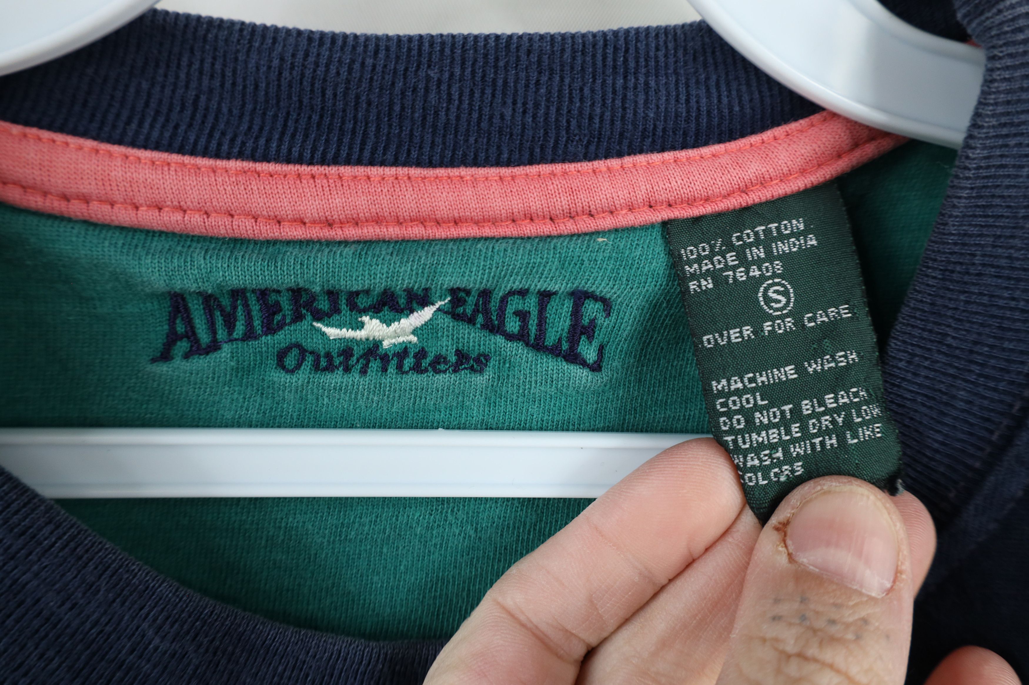 American Eagle Outfitters × Vintage Vintage 90s American Eagle Outfitters Heavyweight T-Shirt Size US S / EU 44-46 / 1 - 8 Thumbnail