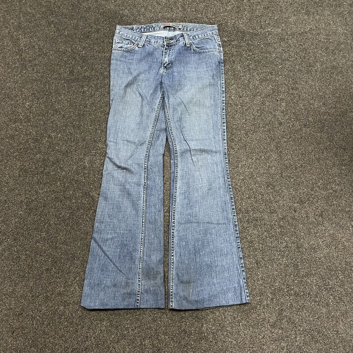 Vintage Y2K Parachute Pants Flared Jeans Multipocket 90s