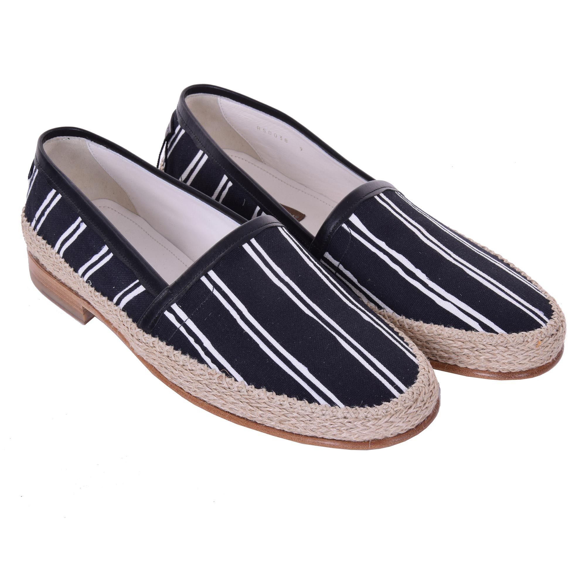 Dolce & Gabbana o1y0125 Logo Espadrilles in Black/White Size US 8.5 / EU 41-42 - 2 Thumbnail