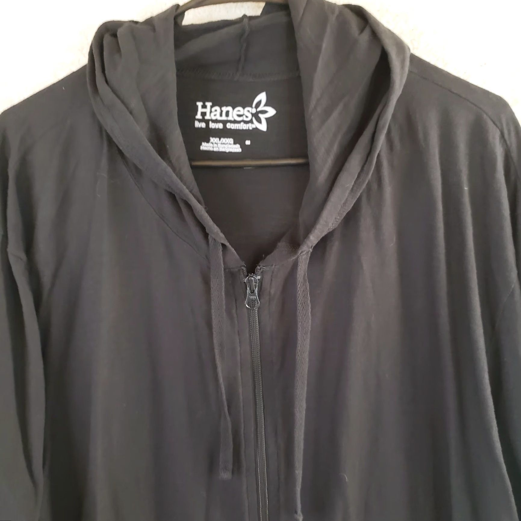 Hanes Hanes ComfortSoft EcoSmart Women's Jersey Full-Zip Hoodie Sweatshirt 2X Black Full Zip Hooded Pockets Gym Training School Size XXL / US 16-18 / IT 52-54 - 4 Thumbnail