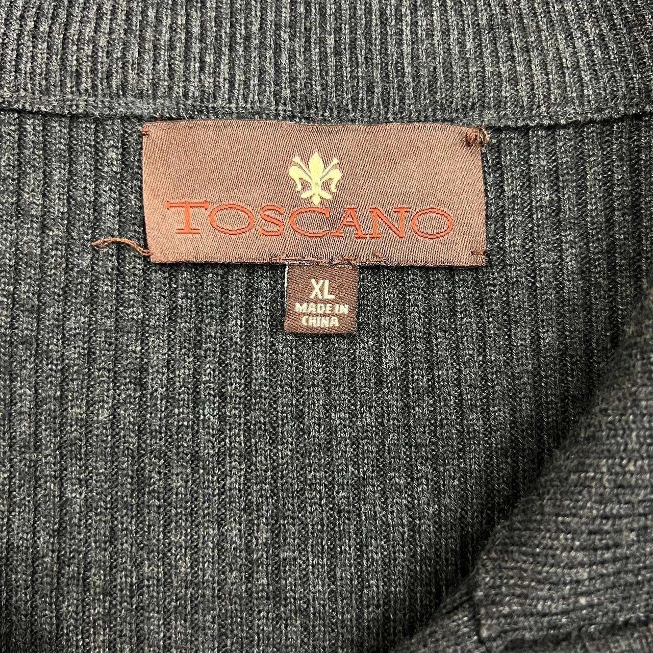 Toscano Toscano Sweater Women XL Rib Knit Quarter Zip Merino Wool Size XL / US 12-14 / IT 48-50 - 3 Thumbnail