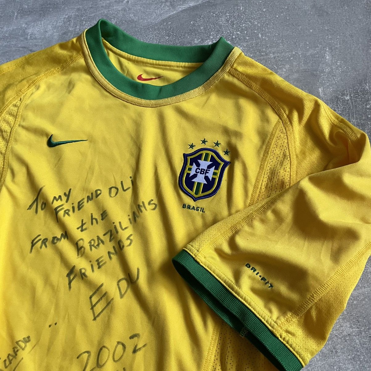 Nike Vintage Nike Brazil Soccer Jersey Football Shirt tee RARE Size US M / EU 48-50 / 2 - 2 Thumbnail