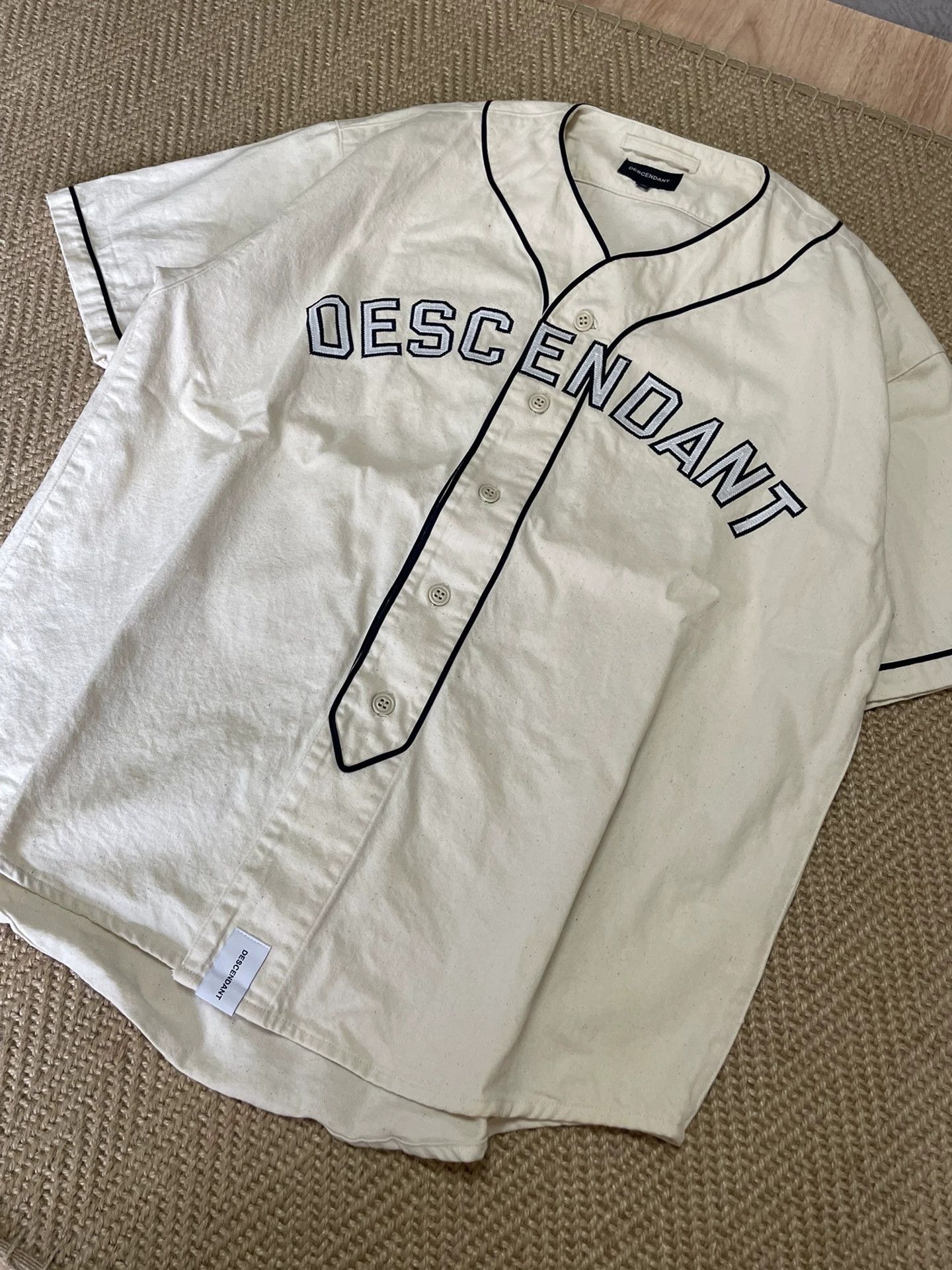 Descendant DESCENDANT BLEEK Short Sleeve Collarless Ivory New 175 21 Size US S / EU 44-46 / 1 - 2 Thumbnail