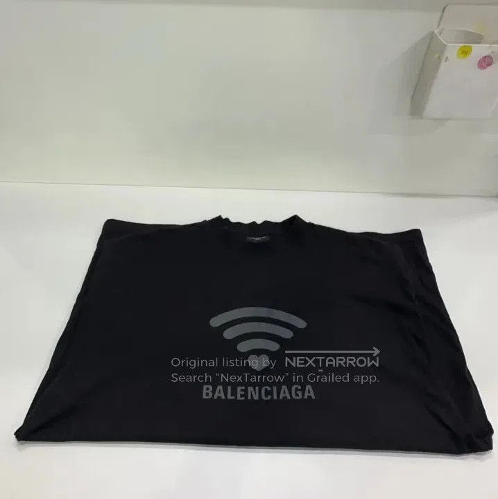 Balenciaga Balenciaga Men's Black Logo Print Short Sleeve T. Size US S / EU 44-46 / 1 - 4 Thumbnail