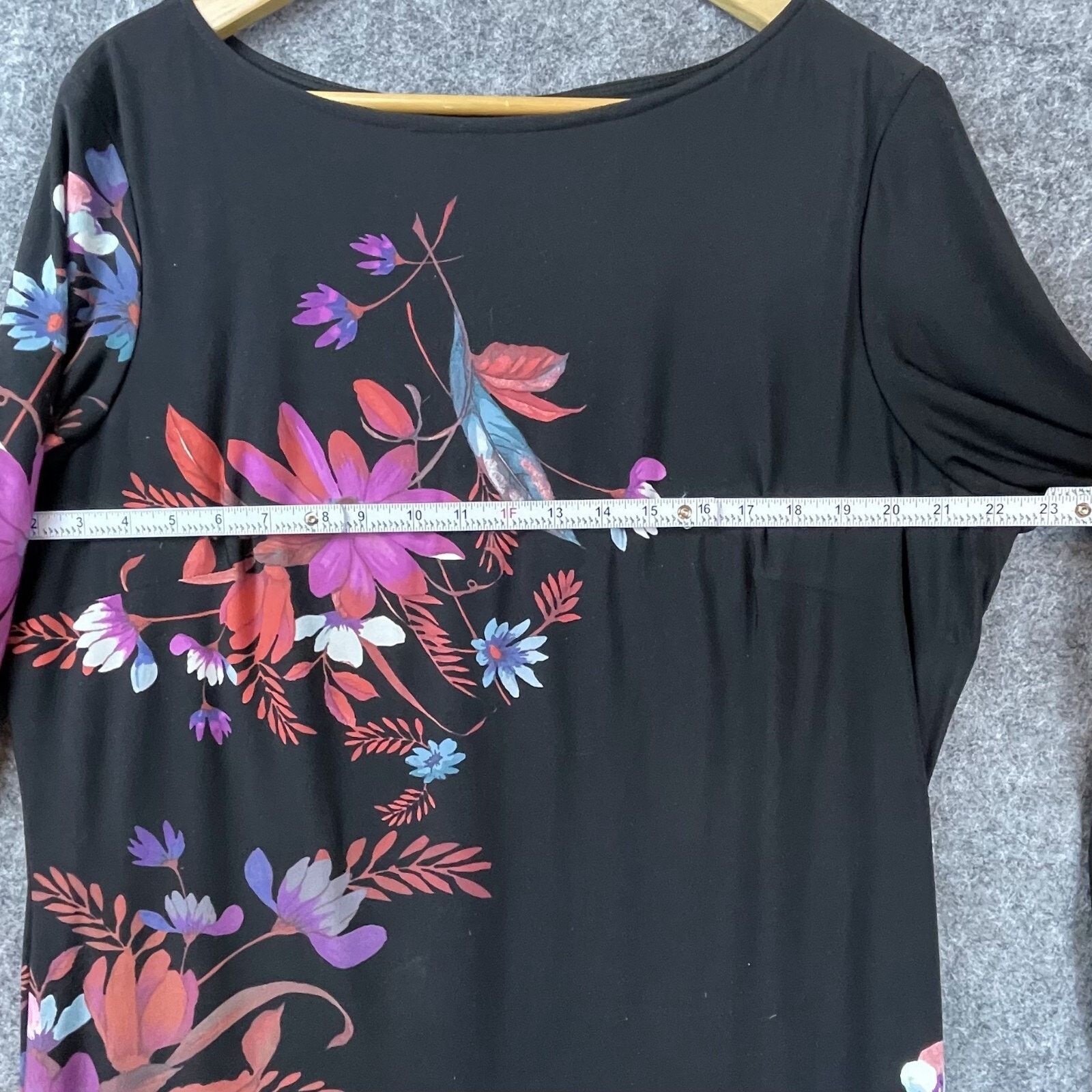 Joseph Ribkoff Joseph Ribkoff Dress Women 20 Black Floral Bright Artsy Chic Size 3XL / US 20-22 - 4 Thumbnail