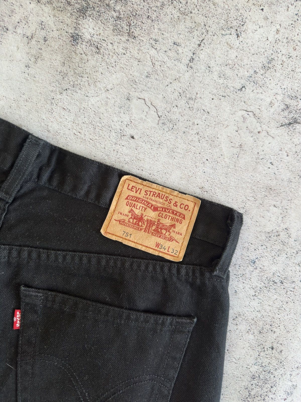 Levi's Levis 751 Black Denim Jeans Pants Size 34/32 Size US 34 / EU 50 - 5 Thumbnail
