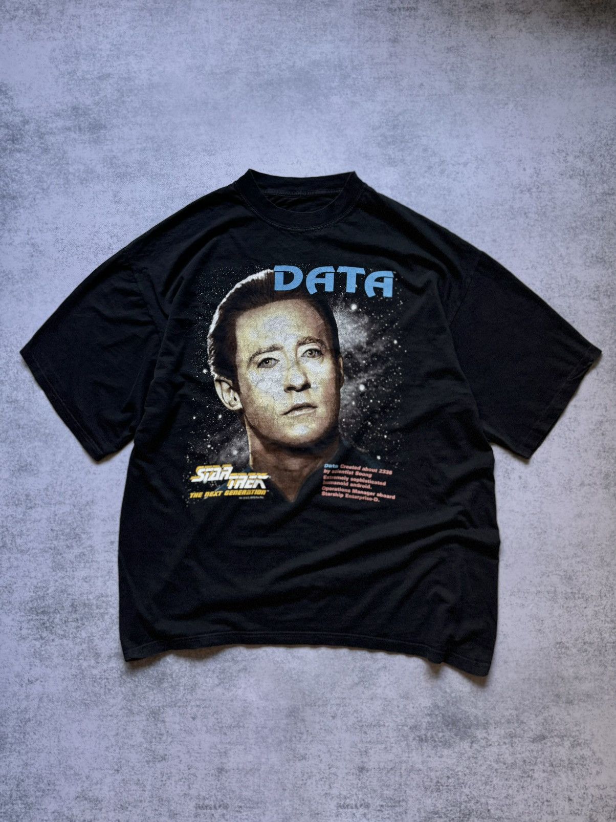 Vintage 1995 Star Trek The Next Generation Data Face Shirt