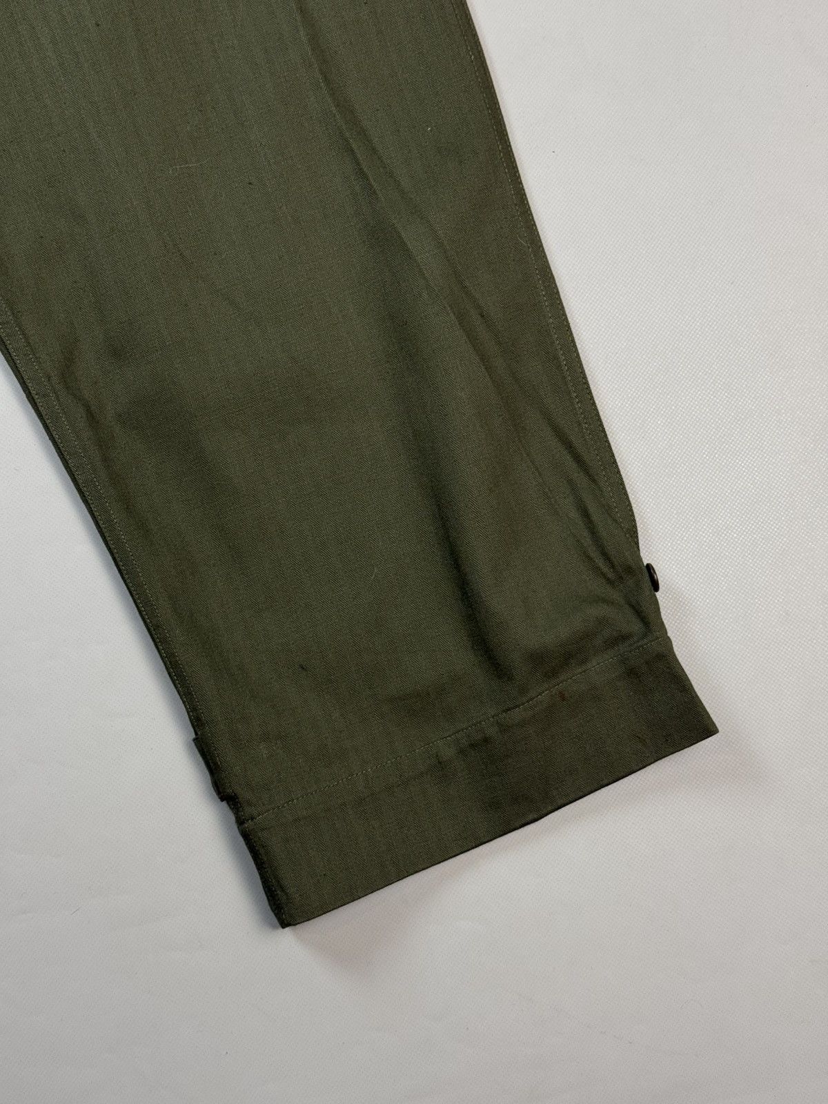 Vintage Original WW2 US Army Corps HBT Herringbone Twill Slack Pants Size 27" / US 4 / IT 40 - 9 Thumbnail