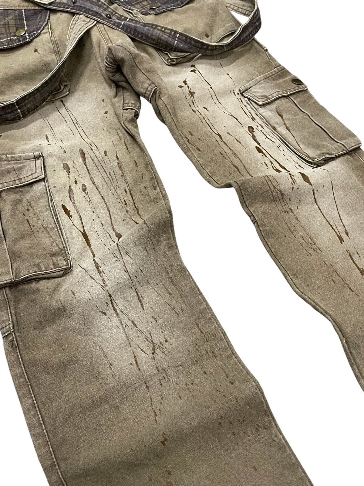 BUFFALO BOBS × Hysteric Glamour × Le Grande Bleu (L.G.B.) As Urban Cargo Baggy Suspender Painter Pants Size US 29 - 10 Thumbnail