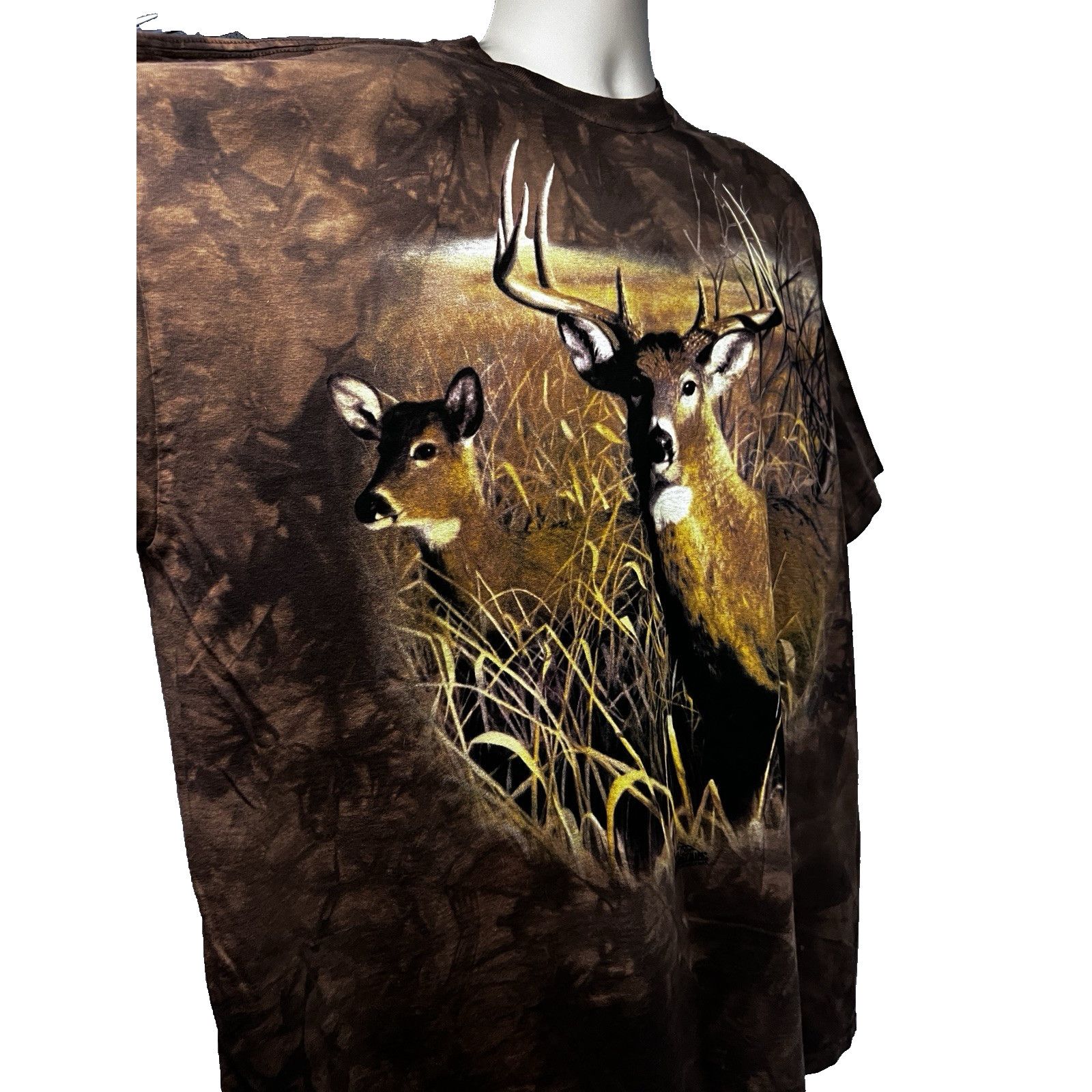 The Mountain The Mountain Brown Graphic Tie Dye Buck Deer Tee 2XL USA Size US XXL / EU 58 / 5 - 4 Thumbnail