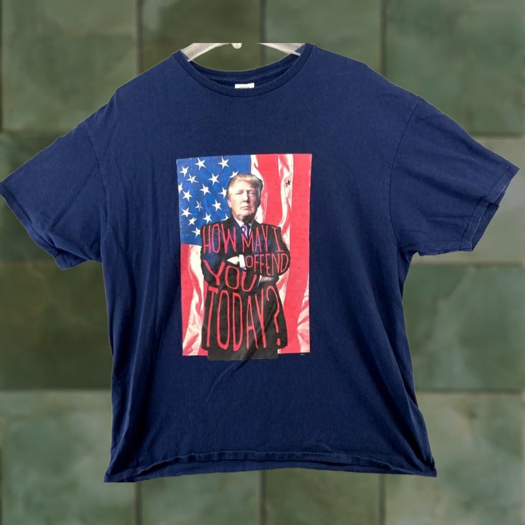 Vintage VINTAGE Donald Trump Mens TShirt XL Blue How May I Offend You Today Size US XL / EU 56 / 4 - 1 Thumbnail