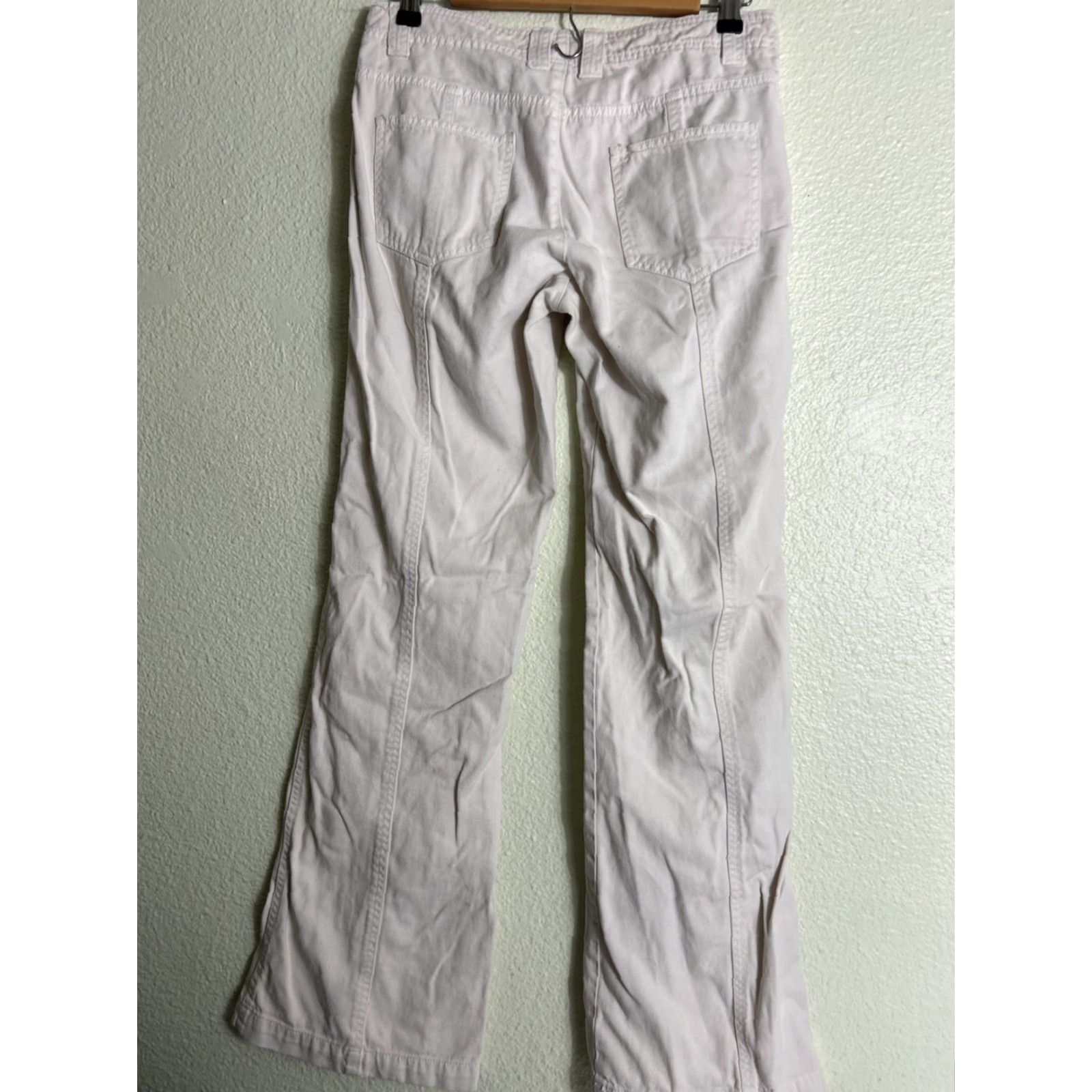 Vintage Aéropostale Pants Womens 4 White Low Rise Flare Front Flap Pocket 30x32 Denim, Khakis, Pockets, Zip Closure, Casual, Regular, White, Womens Size 27" / US 4 / IT 40 - 7 Thumbnail