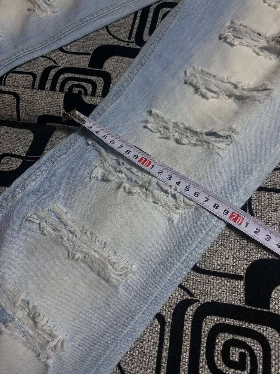 Japanese Brand Crazy Crash Dirty Baggy Faded Jean Japan Avant Garde Style Size US 28 / EU 44 - 11 Thumbnail