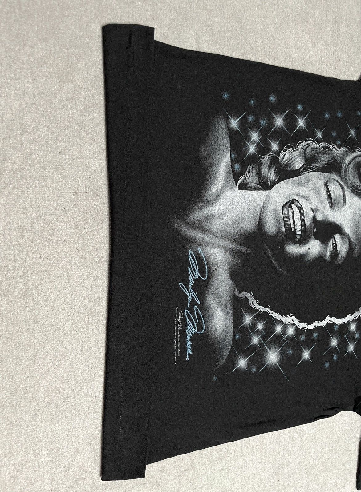 Band Tees Vintage Black T-Shirt Tee Marilyn Monroe Marlin Tease 90s Size US XL / EU 56 / 4 - 2 Thumbnail