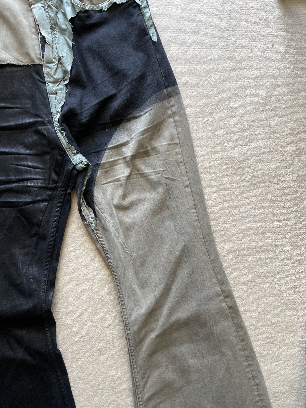 Rick Owens NEW | FW22 STROBE MINERAL PEARL BOLAN BOOTCUT WAXED COMBO 31 Size US 31 - 7 Thumbnail