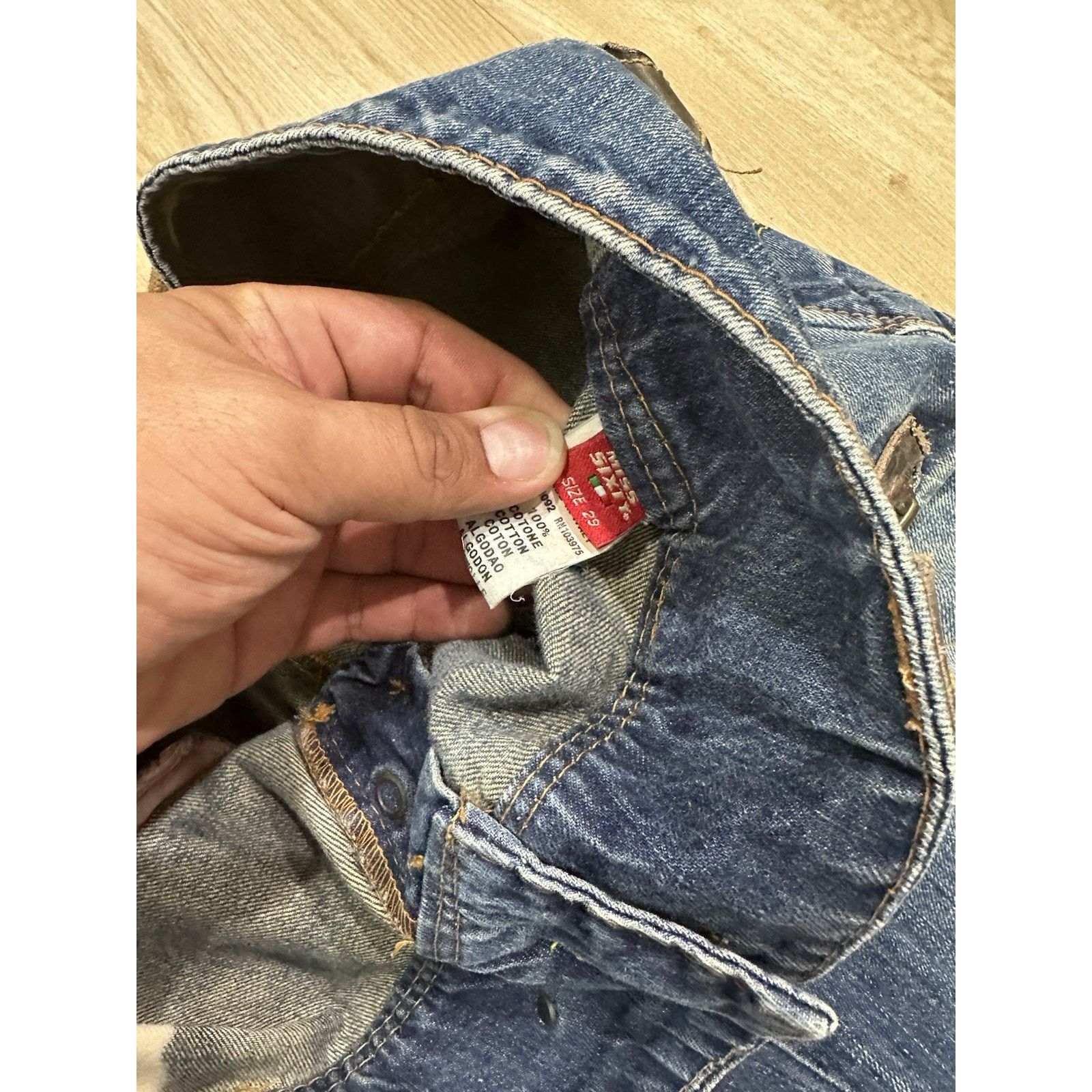 Miss Sixty Vintage Y2K Miss Sixty Jeans! Rare Find Leather Zip Size 29 Size 29" - 3 Thumbnail