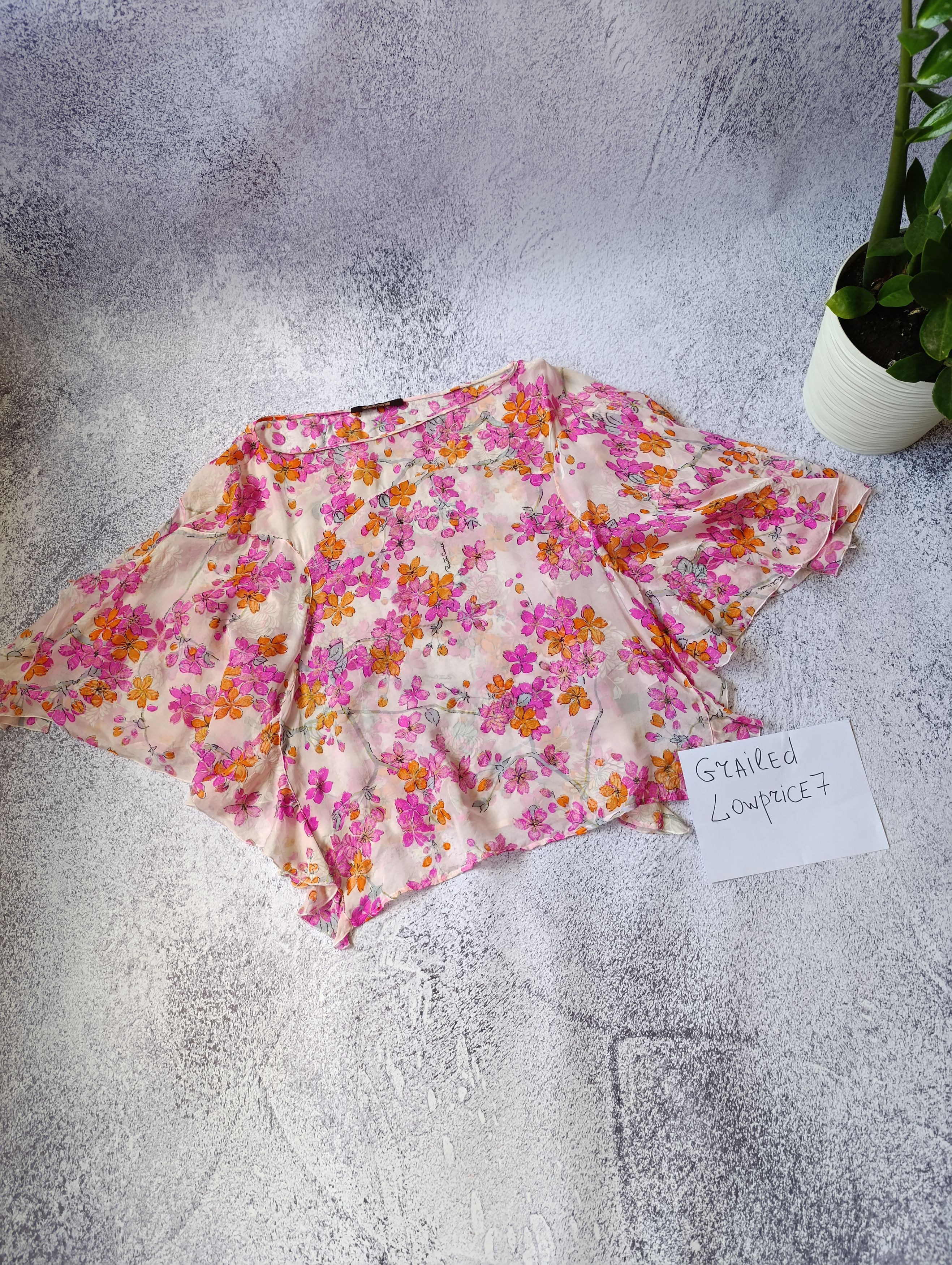 Roberto Cavalli ROBERTO CAVALLI VINTAGE SILK BLOUSE WITH FLOWERS PRINT Size S / US 4 / IT 40 - 3 Thumbnail