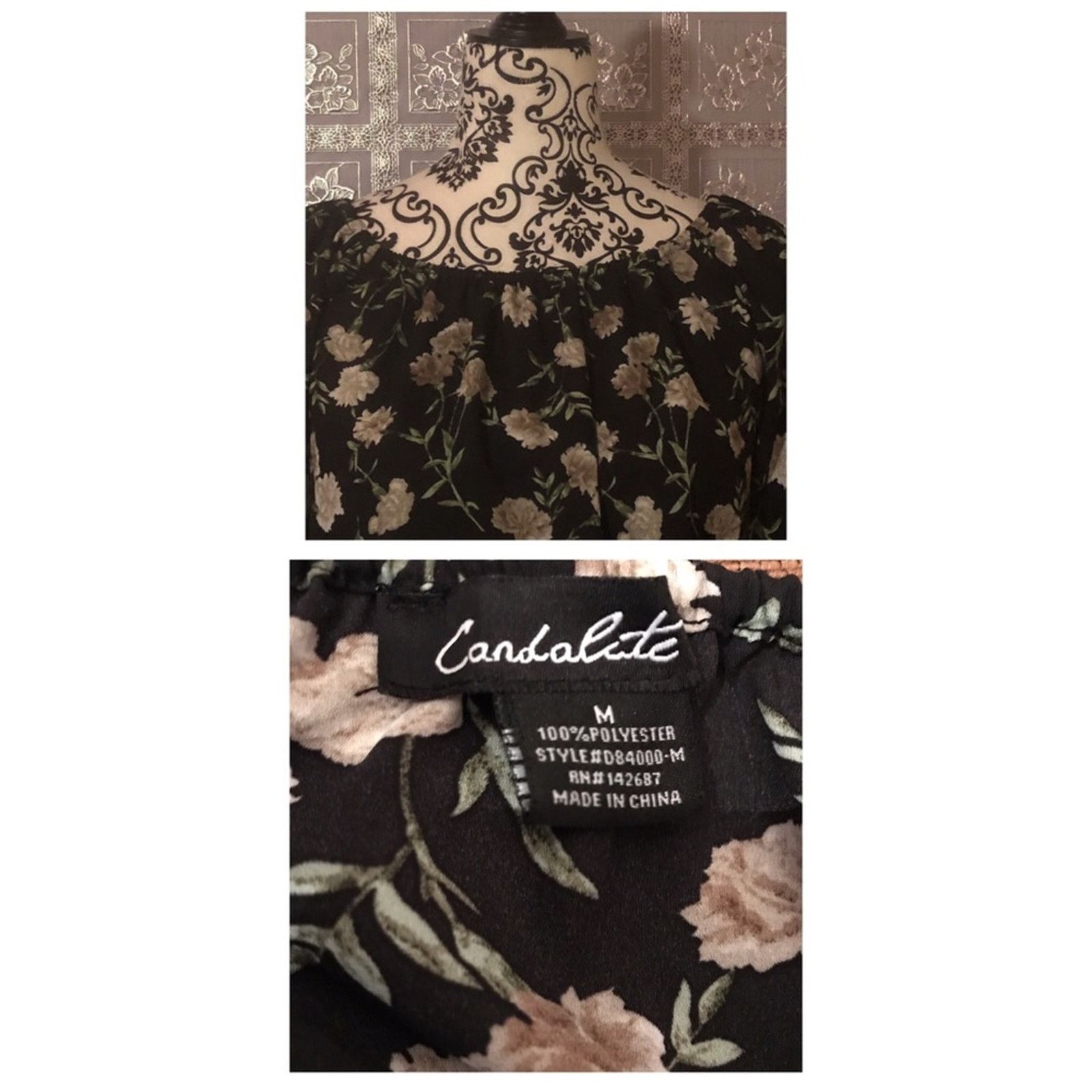 Other Candalite Floral Short Sleeve Tie Sleeve Dress Size M / US 6-8 / IT 42-44 - 8 Thumbnail