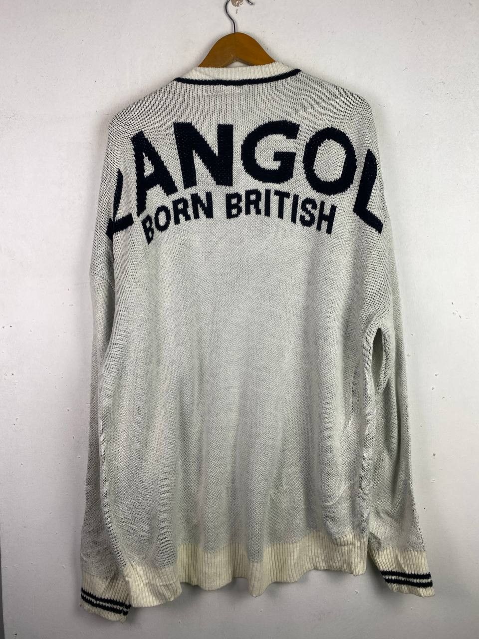 Aran Isles Knitwear × Japanese Brand × Kangol Vintage Knit Big Logo Kangol Spell Out Rare Design Size US L / EU 52-54 / 3 - 2 Thumbnail