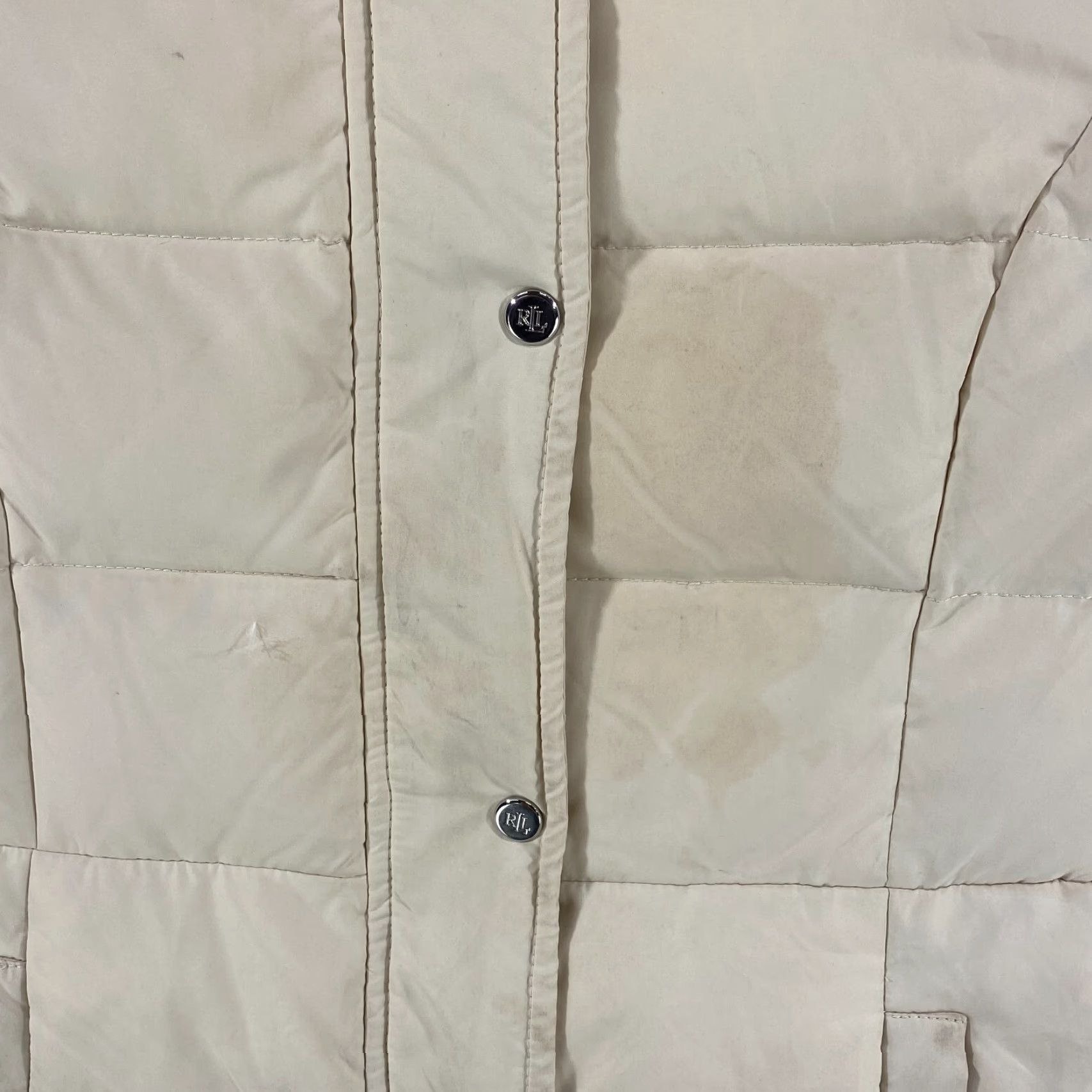 Ralph Lauren RALPH LAUREN Ivory Down Filled Coat Faux Fur Lined Hood Zip Coat Pockets XXS WMS Size XXS / US 00 / IT 34 - 2 Thumbnail