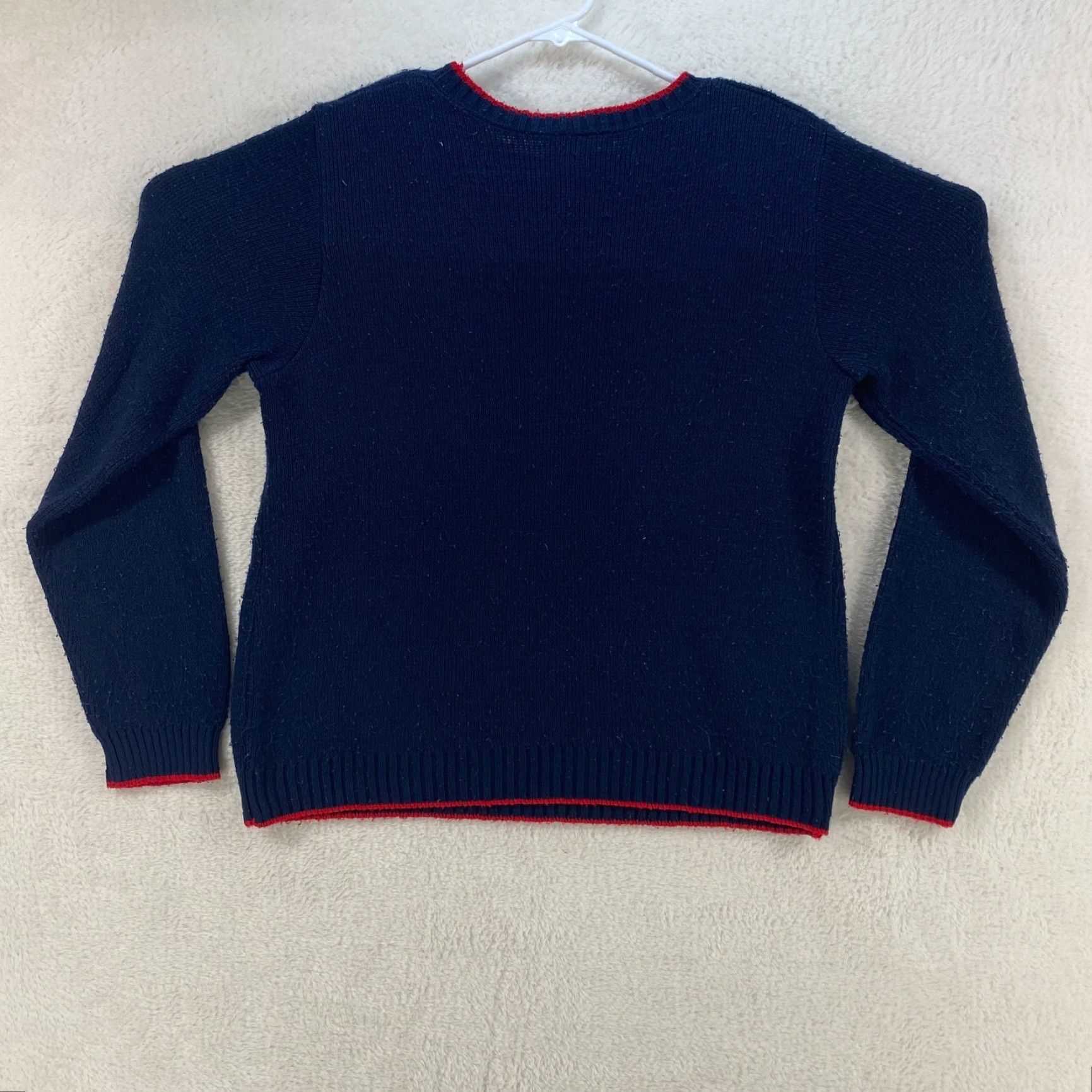 Hanes VINTAGE Hanes USA American Flag Small Blue Sweater Unisex Adults S Crew Neck 100 Acrylic VTG VTG VTG Size US S / EU 44-46 / 1 - 2 Thumbnail
