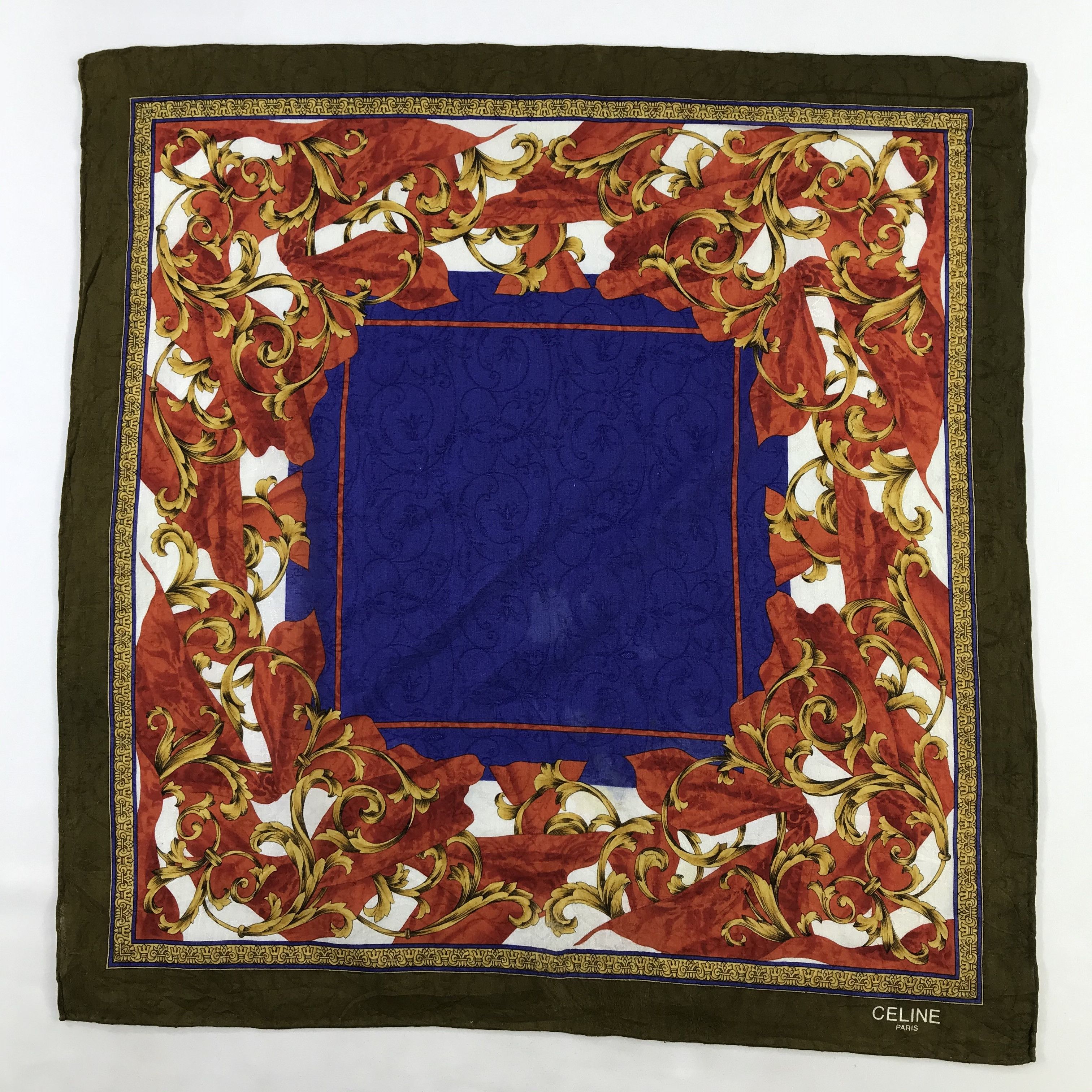 Celine × Vintage Celine Bandana / Handkerchief / Neckerchief - S1036 Size ONE SIZE - 1 Thumbnail
