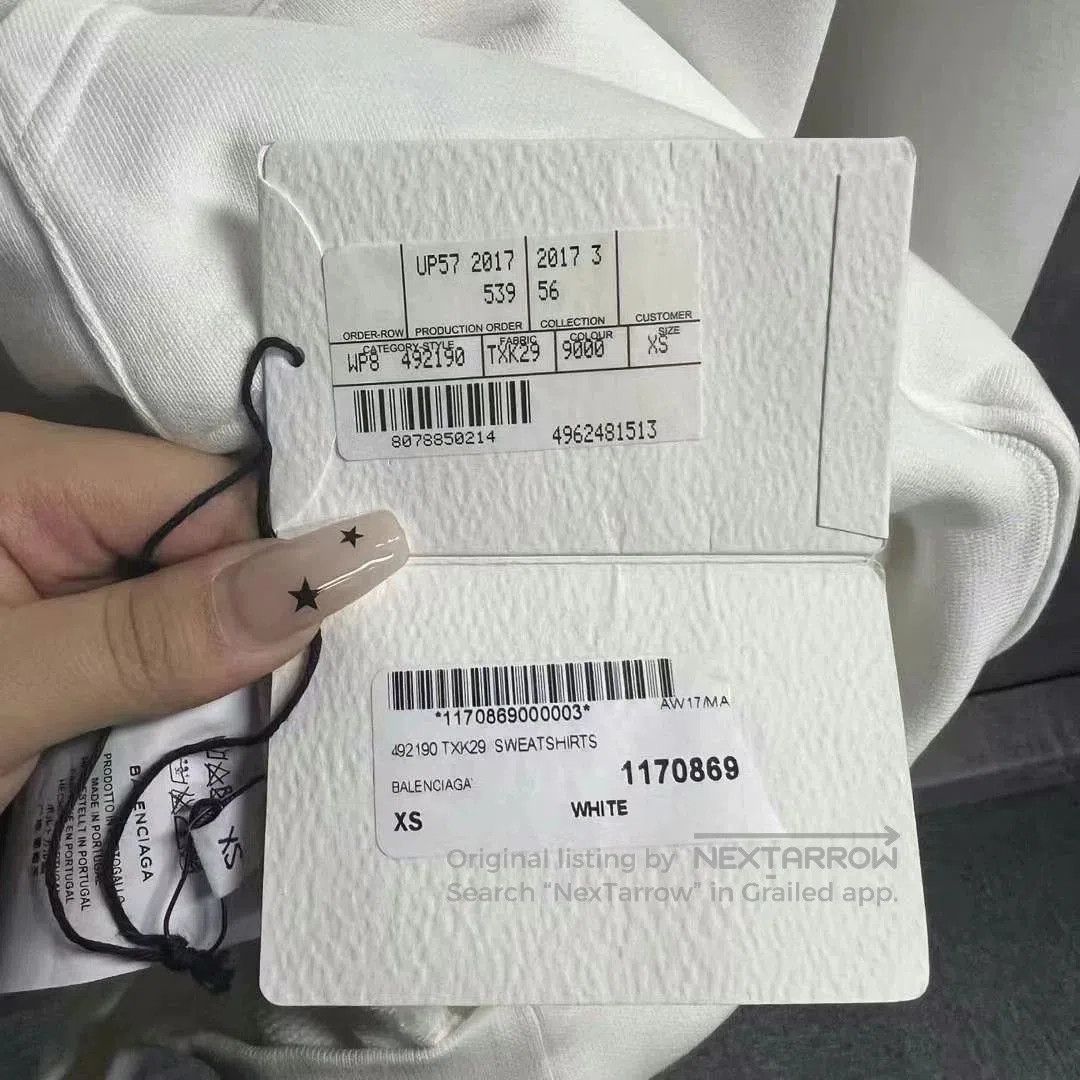 Balenciaga Balenciaga White Logo Print Hoodie. Size US XS / EU 42 / 0 - 4 Thumbnail