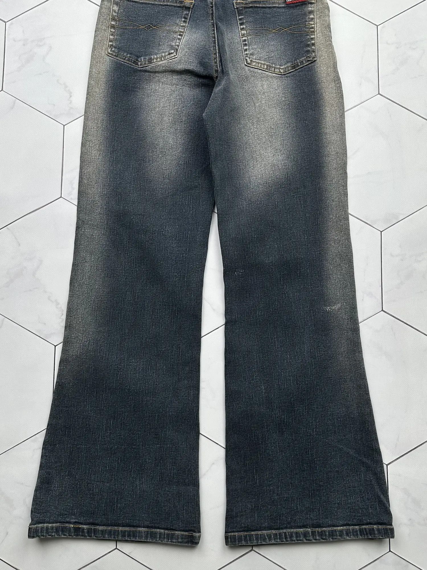 Japanese Brand Vintage Faded Flare Jeans (B602)E2 Size 25" / US 0 / IT 36 - 6 Thumbnail