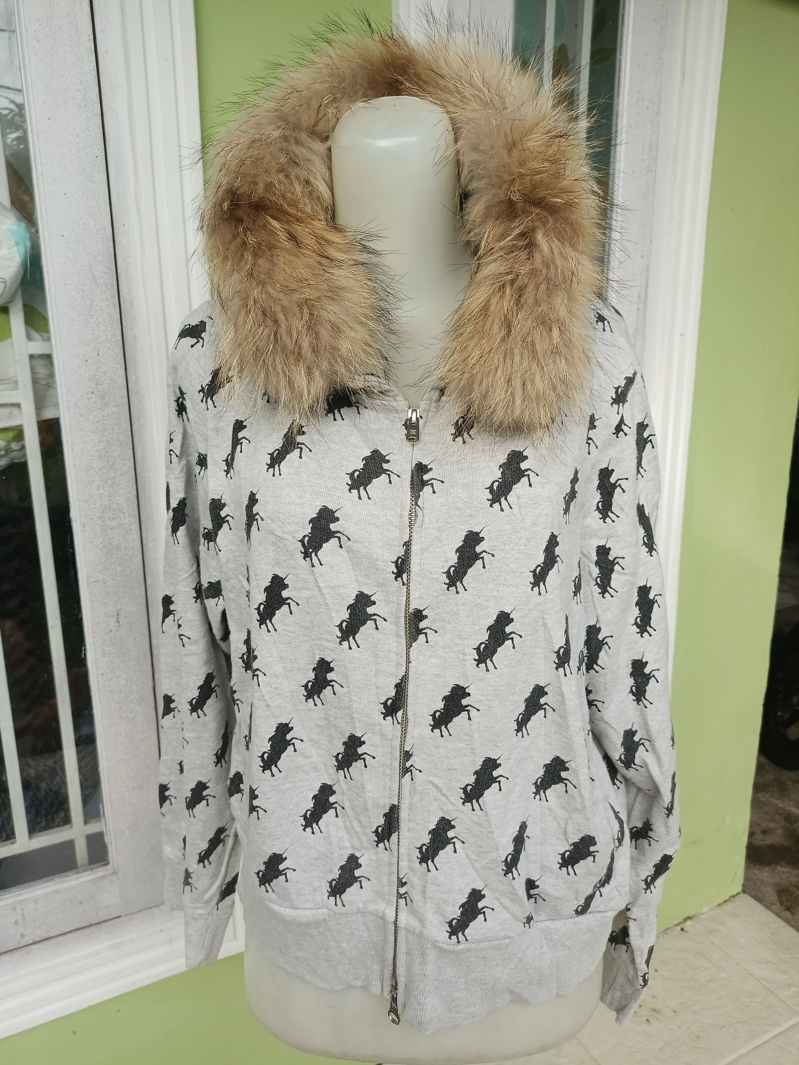 Rodeo Crowns Fur Zip Hoodie Long Sleeve