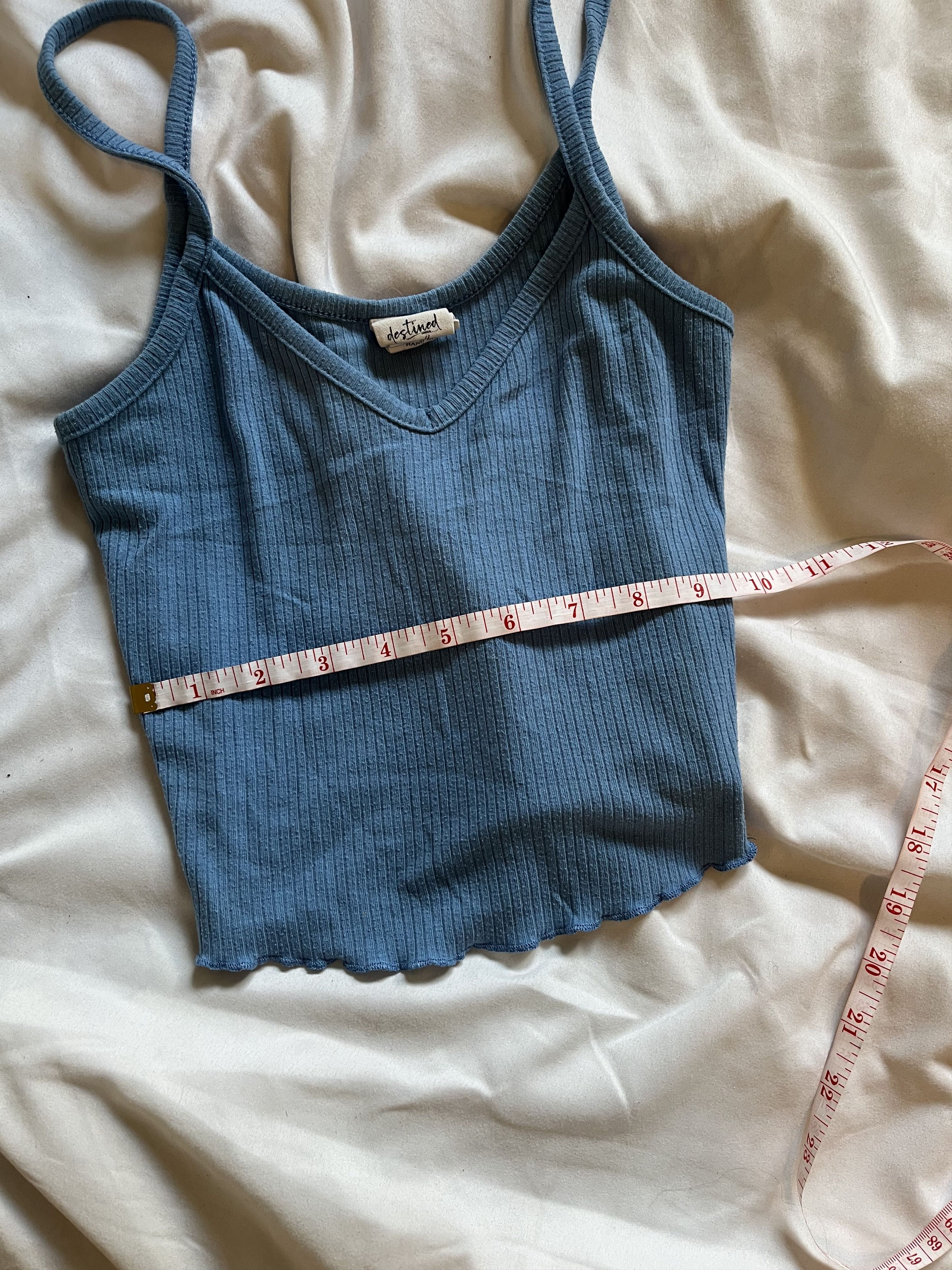 Tillys Destined Light Blue Cropped Tank Top Size XS / US 0-2 / IT 36-38 - 6 Thumbnail