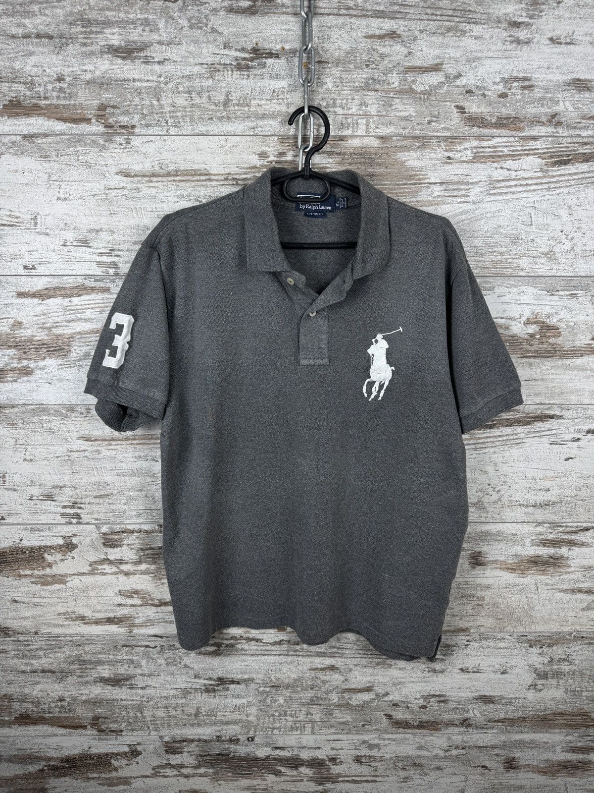 Polo Ralph Lauren × Vintage Mens Vintage Polo Ralph Lauren polos 3 grey T-shirt tee Size US XL / EU 56 / 4 - 2 Thumbnail