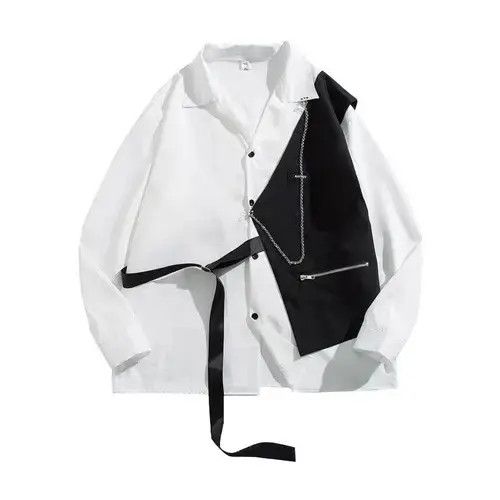 VIBE Long Sleeve Shirts Korean Streetwear Hip Hop Size US M / EU 48-50 / 2 - 1 Thumbnail