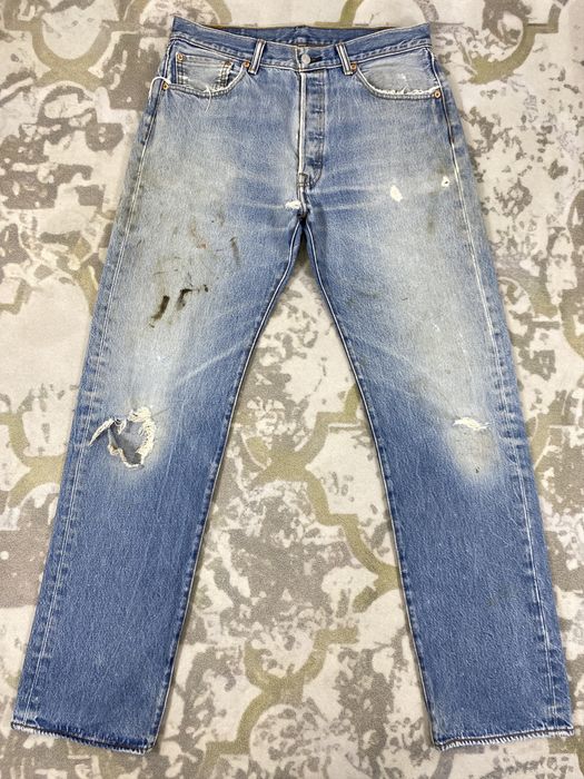 Hype Light Wash Vintage Levi's 501 Jeans 32x33 Denim -JN1599 | Grailed
